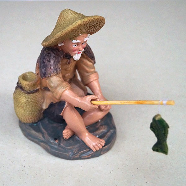 Big Fisherman Miniature Garden Ornament - Back Garden Nursery