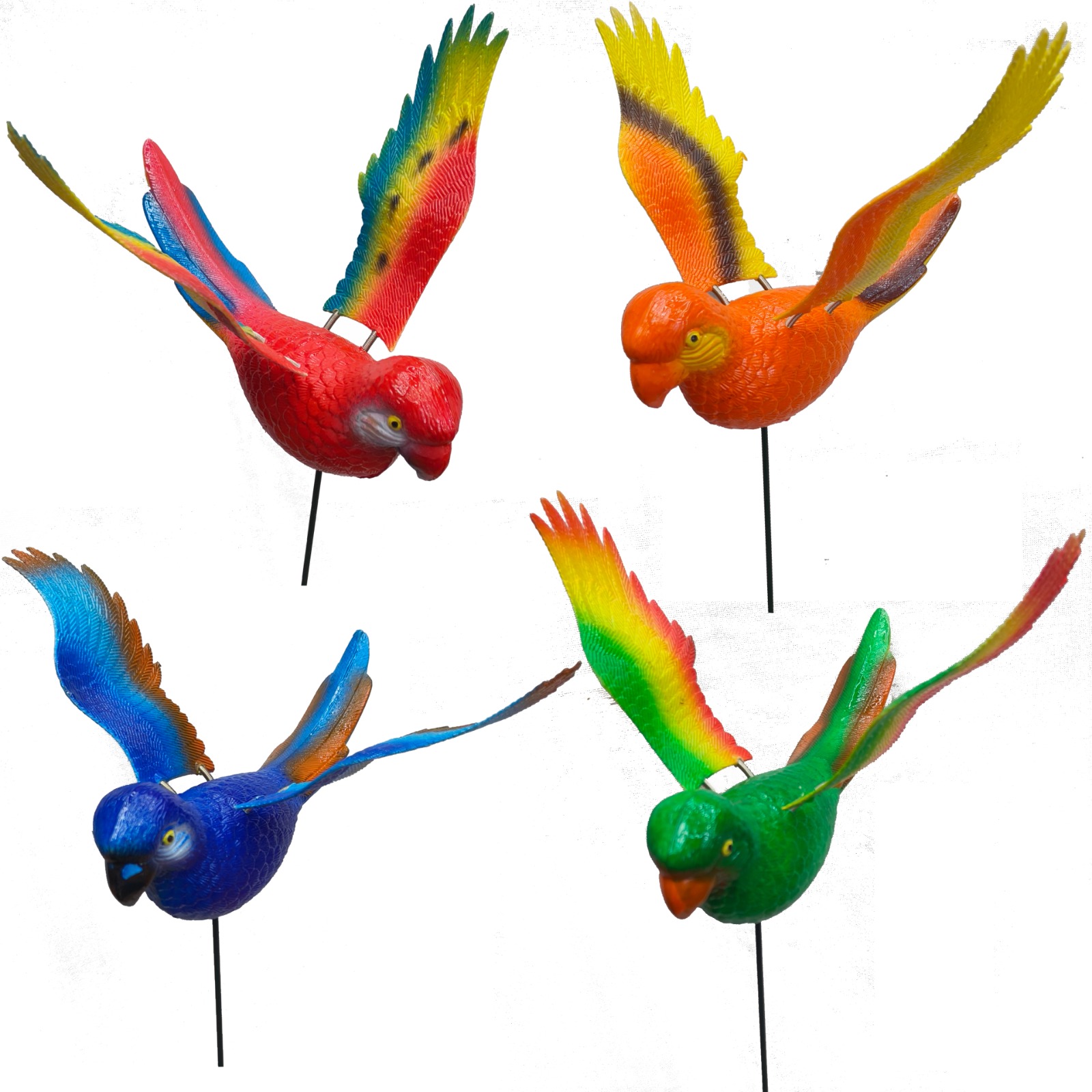 Flying Parrot Garden Stake (Set of 4) - Back Garden Nursery
