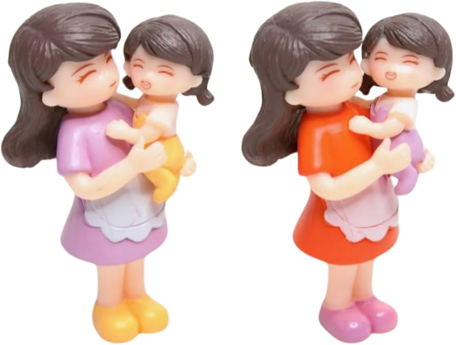 Baby Mother cute Miniatures - Back Garden Nursery