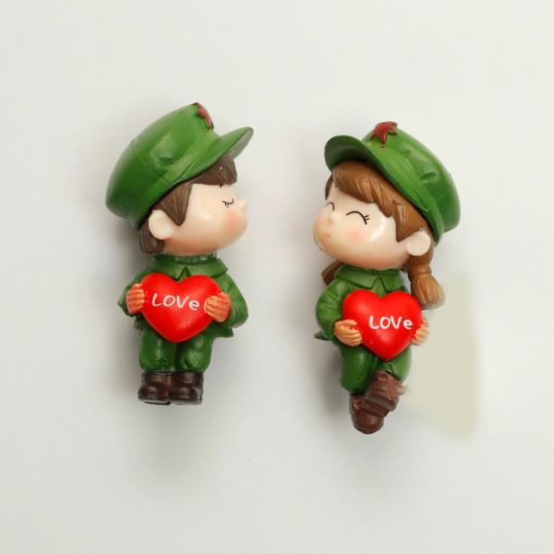 Army Couple Miniature - Decor Item for Home Décor - Back Garden Nursery