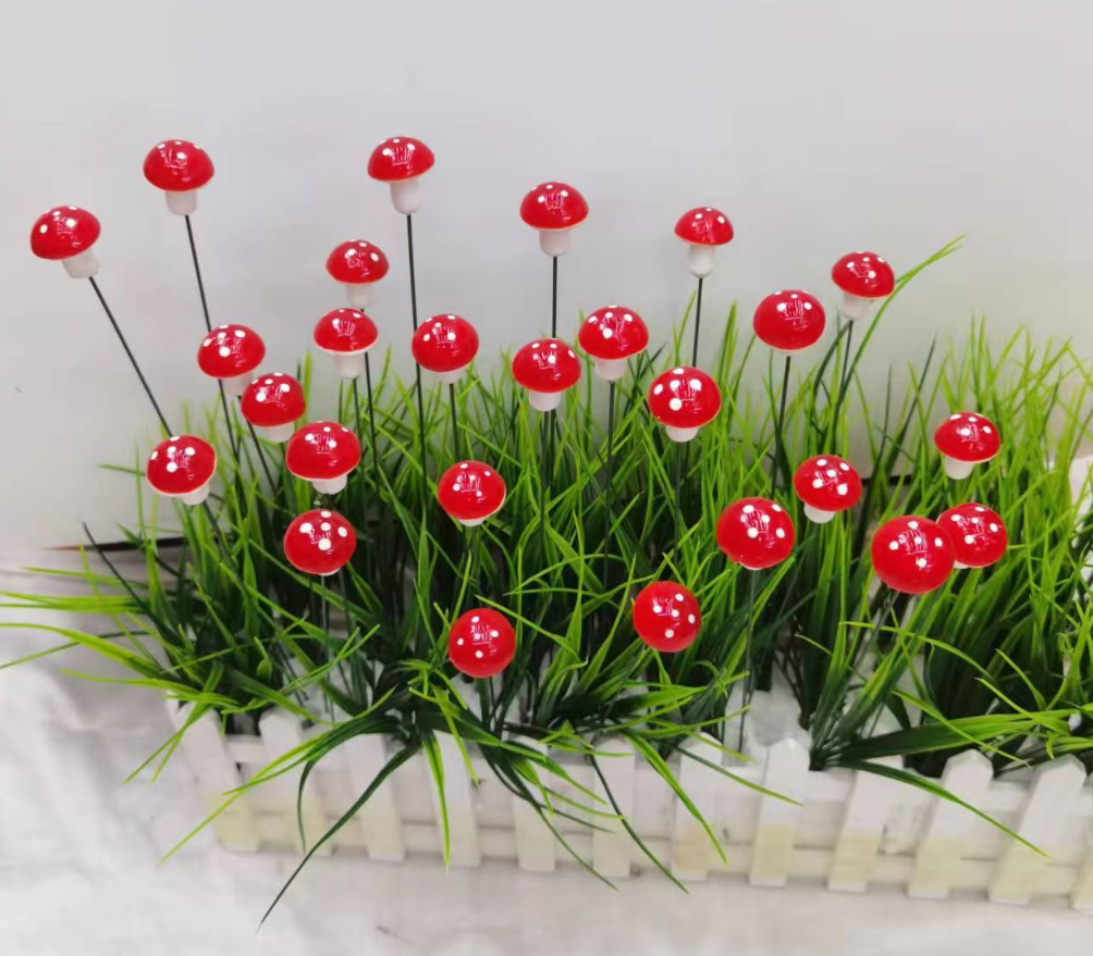 Pin Mushroom Red Stake / Garden Decor/ Home Decor-Back Garden Nursery