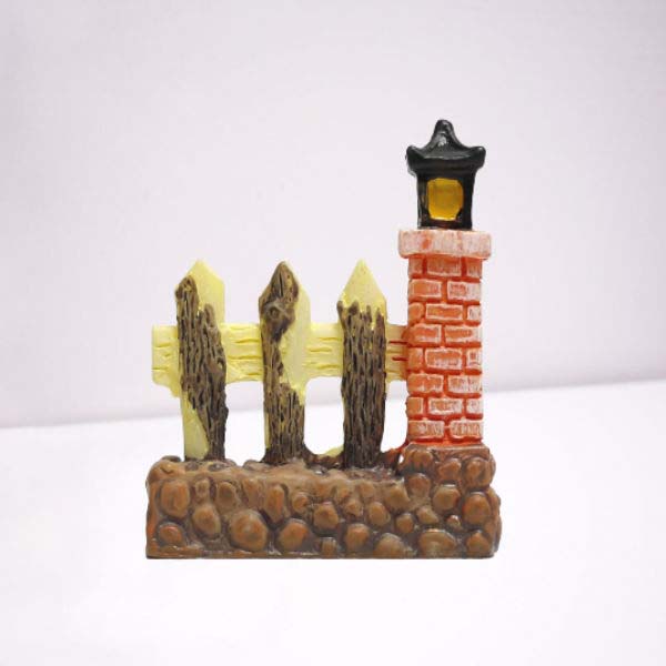 Fairy Fence Lamp Post Miniature Ornament - Back Garden Nursery