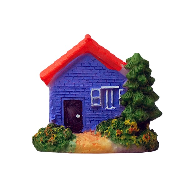 Mini Purple House Miniature - Back Garden Nursery