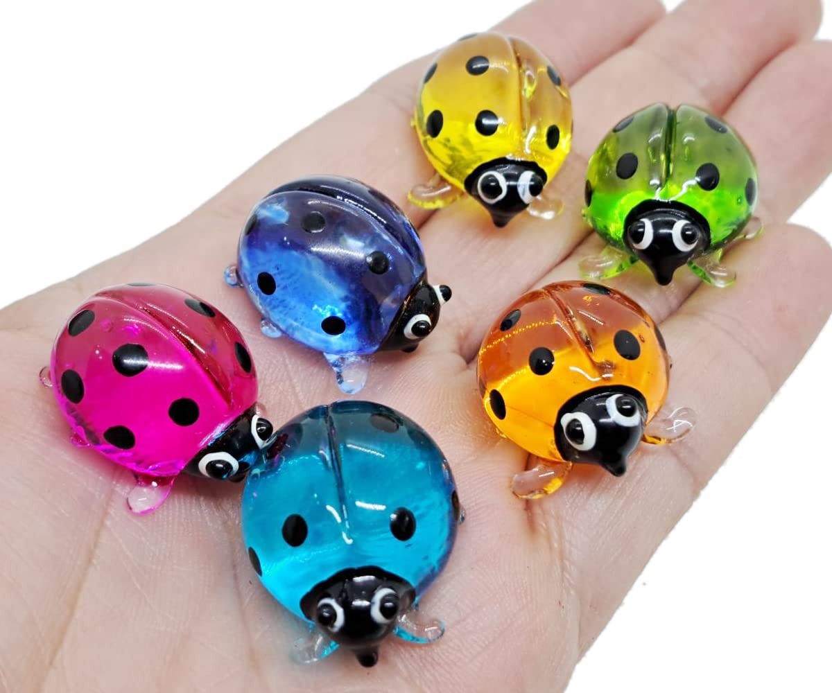 Mini Glow Ladybug Resin Glow‑in‑the‑Dark - Colourful Glow In Dark- Back Garden Nursery
