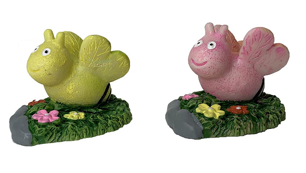 Resin Miniature Honey Bee on stone - Back Garden Nursery