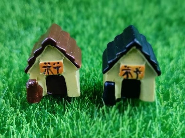 Teensy - Weensy Miniature Hut ( Set of 2) - Back Garden Nursery