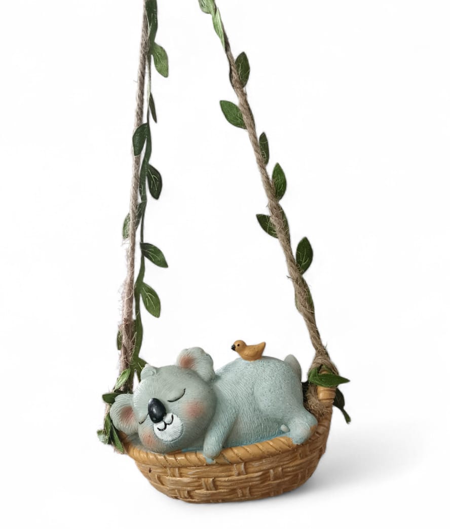 Sleeping Bear Hanging Basket Miniature - Back Garden Nursery