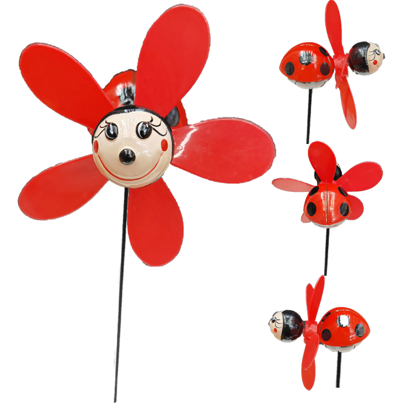Fan Ladybug  Stake - Garden Decor- Back Garden Nursery