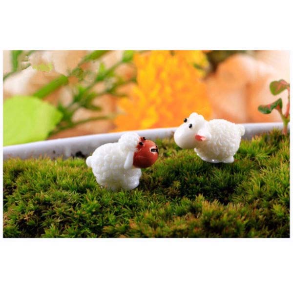 Sheep Animal Garden Miniature Figurine Set of 2 - Back Garden Nursery