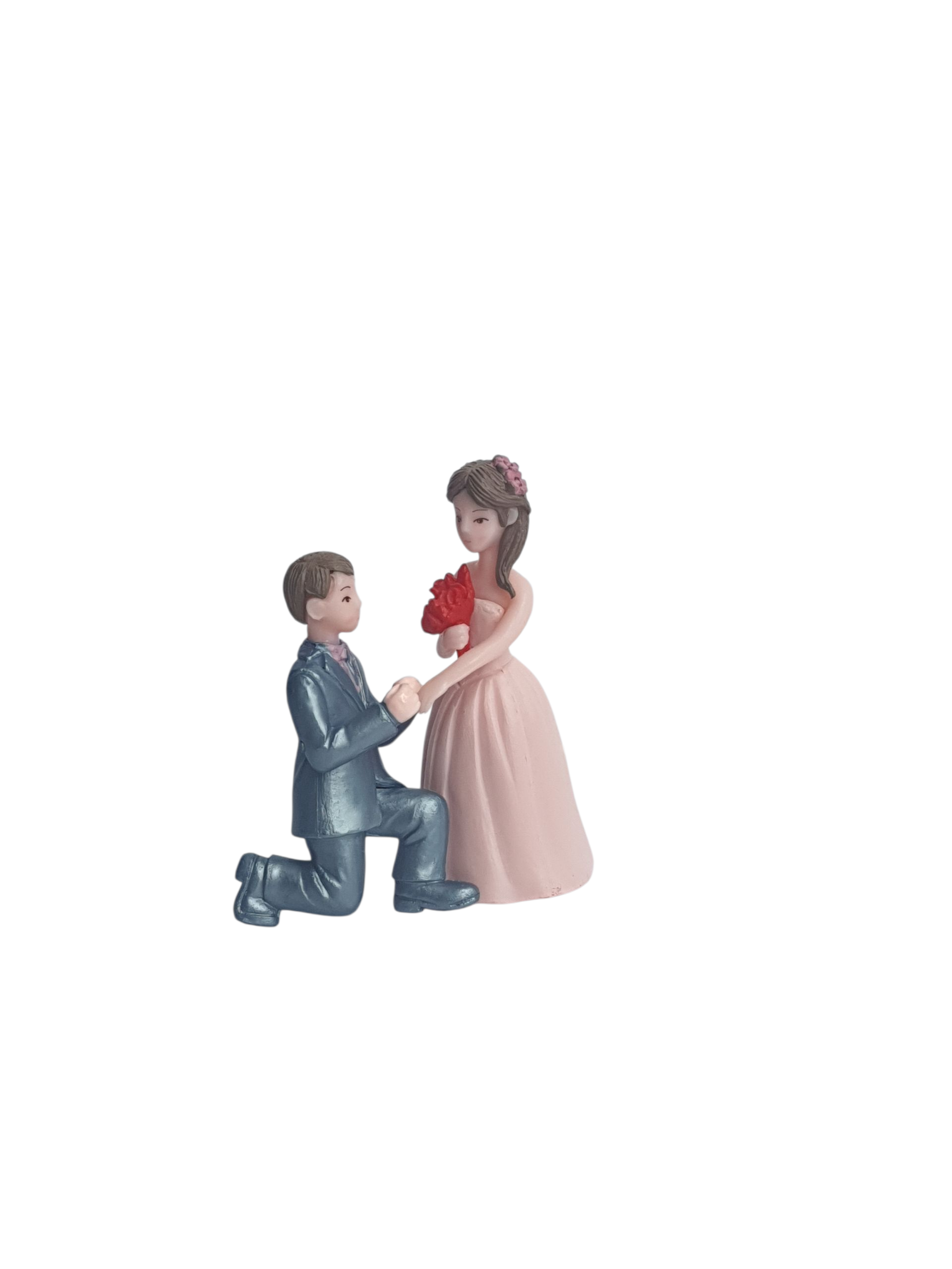 Wedding Couple Miniature Decor Item for Home Décor | Proposal Figurine - Back garden Nursery