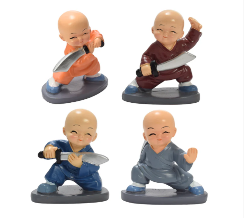 Sword Monk Miniature (Set of 4) - Back Garden Nursery