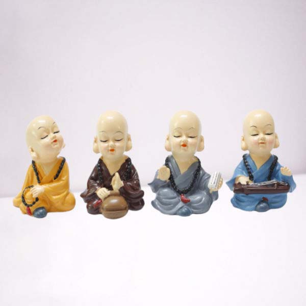 Miniature Meditating Buddha Figurine Set of 4 - Back Garden Nursery