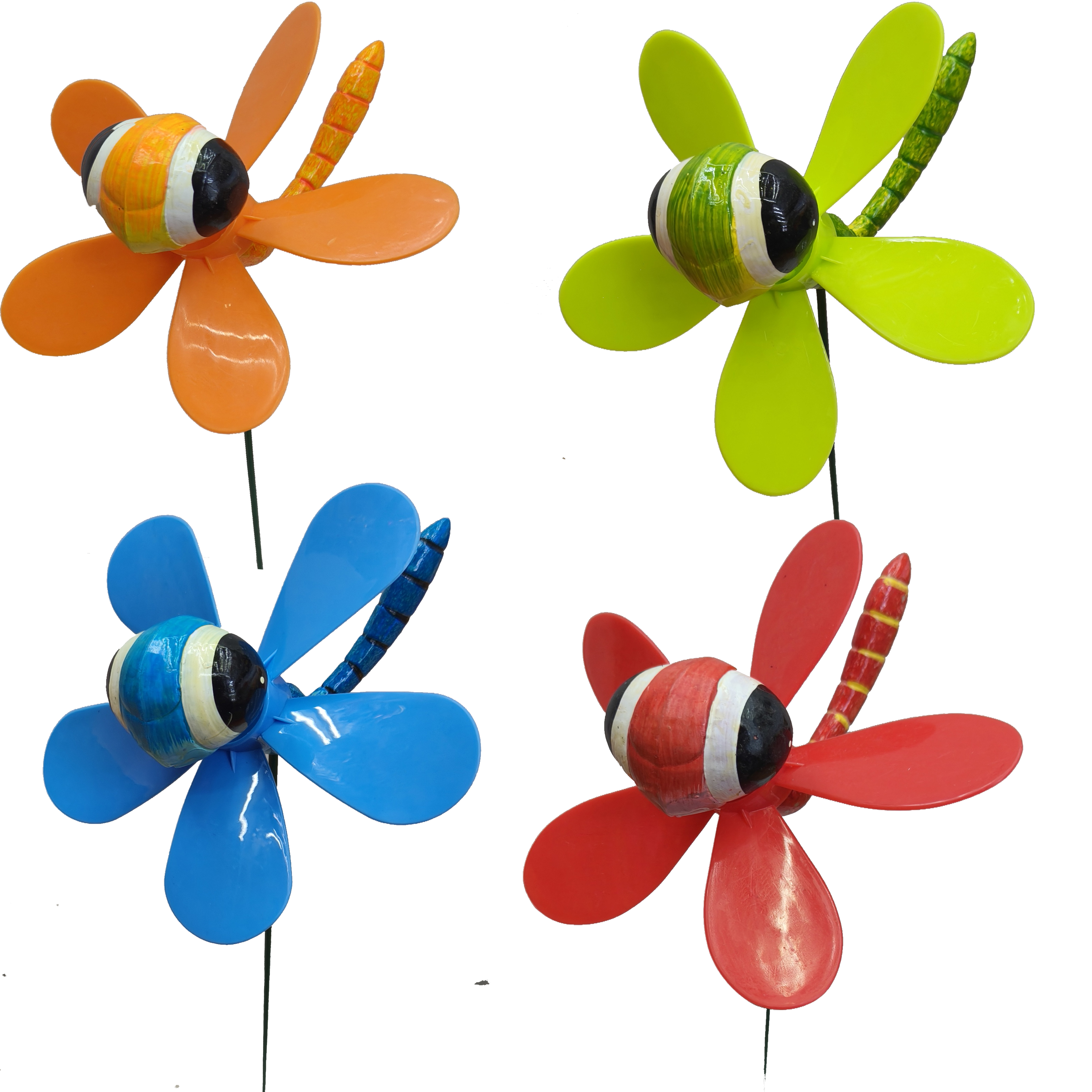 Dragonfly Fan Garden Stake (Set of 4) - Back Garden Nursery