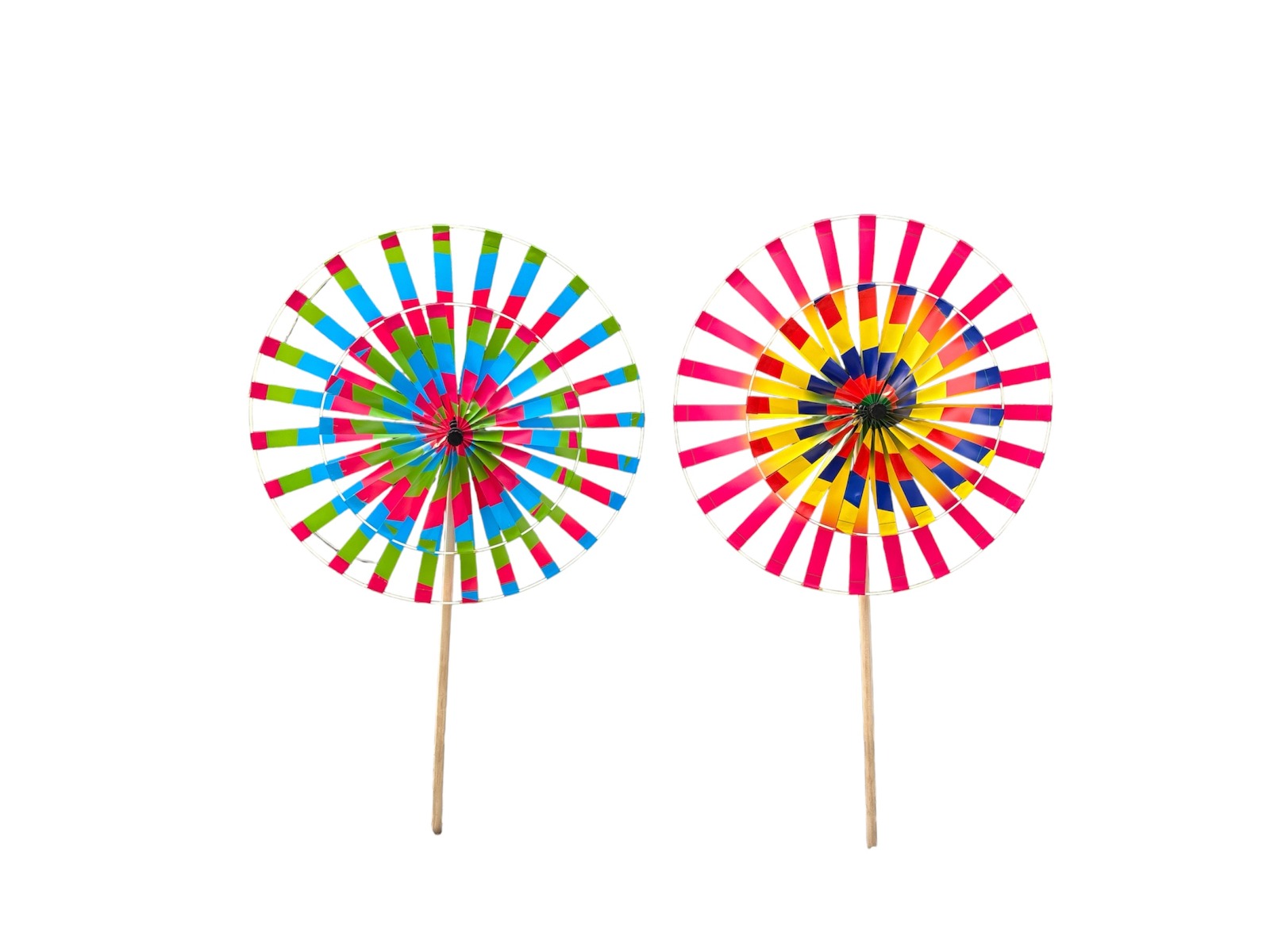 Multicolor Round Garden Windmill - Set of 4 - Back Garden Nursery