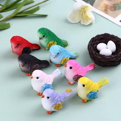 Colorful Decorative Birds (Set of 8) - Back Garden Nursery