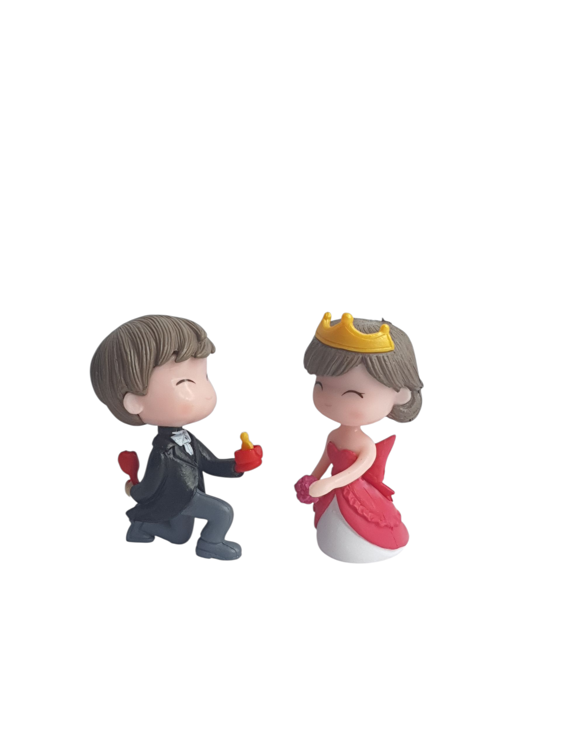 Proposal Couple Miniature | Cute Romantic Love Figurine Décor | Back garden Nursery