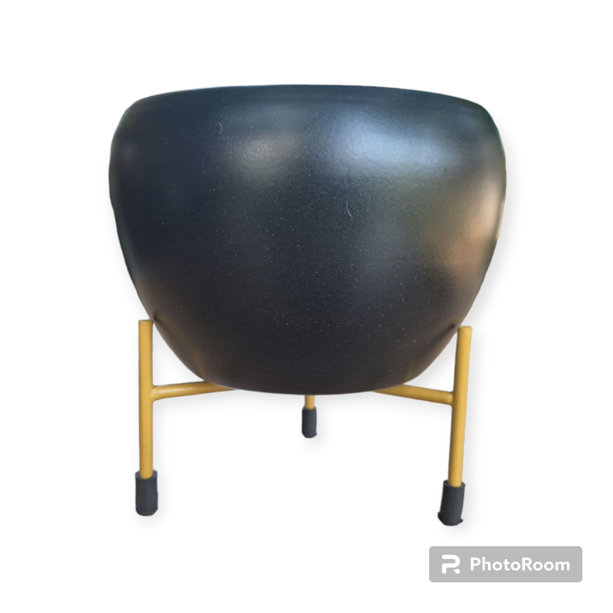 APPLE POT (METAL) BLACK