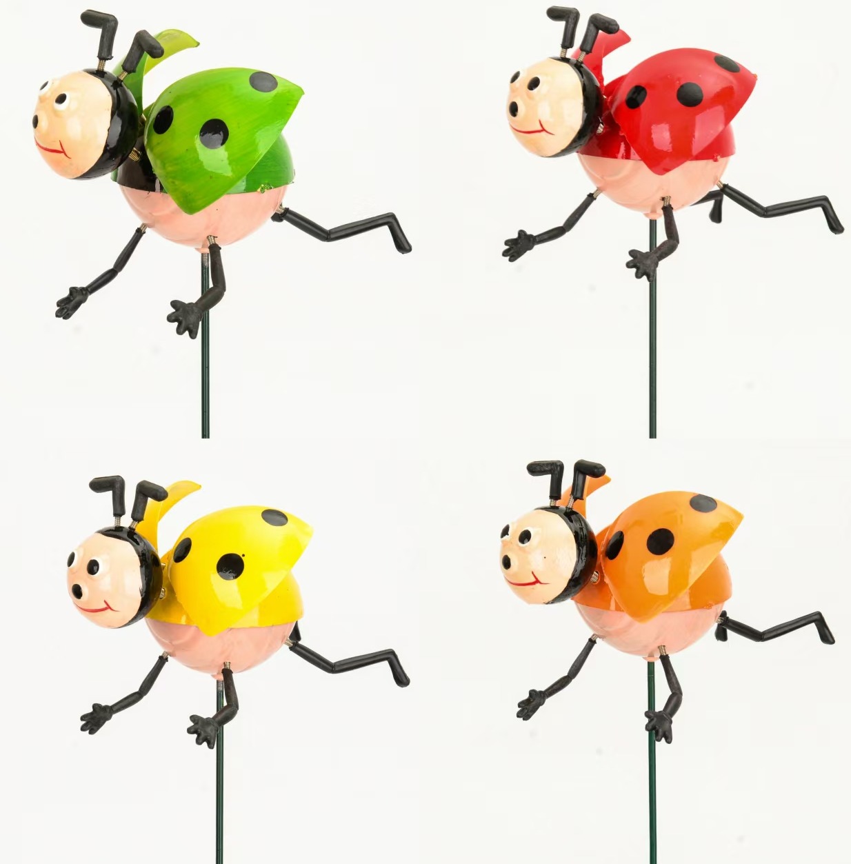 Ladybug Garden Stake - Set of 4 - Back Garden Nursery