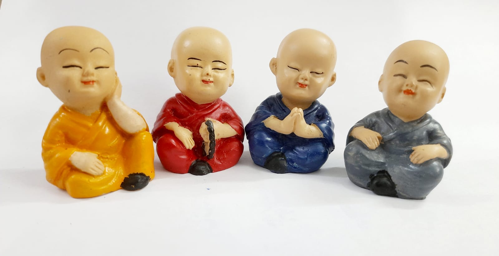 Monk Decorative Buddha for Home Decorations (Set of 4) - Back Garden Nursery