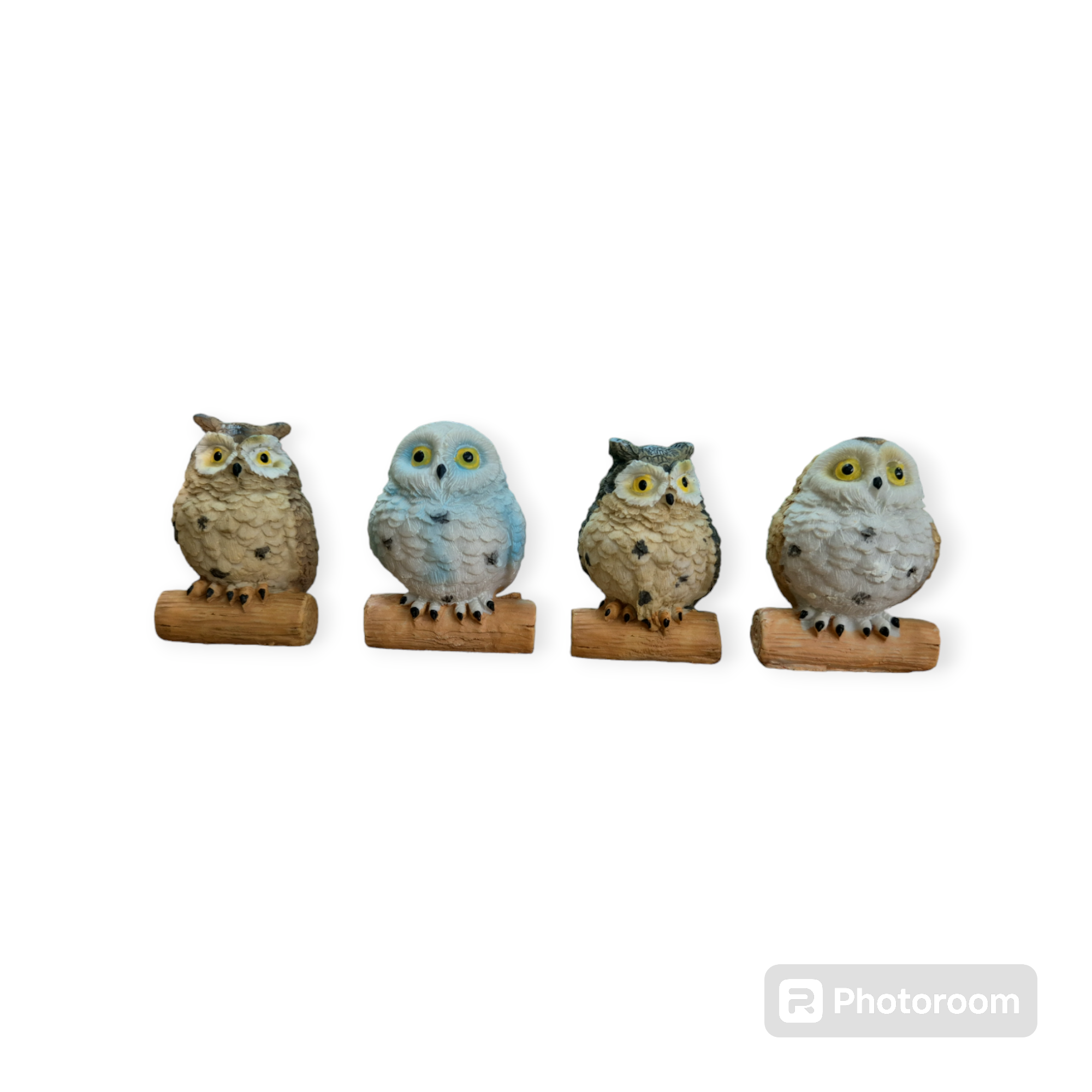 Owl On Wood Fairy Garden Toy 1pc - Back Garden Nursery