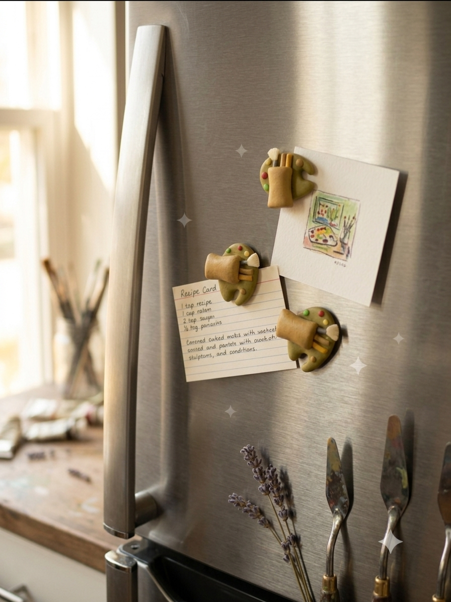Miniature Artist Palette Fridge Magnet
