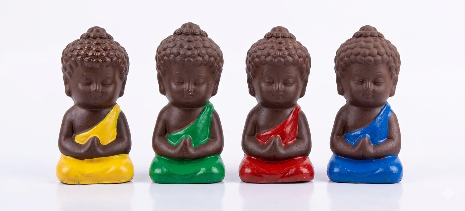 Brown Buddha Figurine  | Decorative Item - Back Garden Nursery