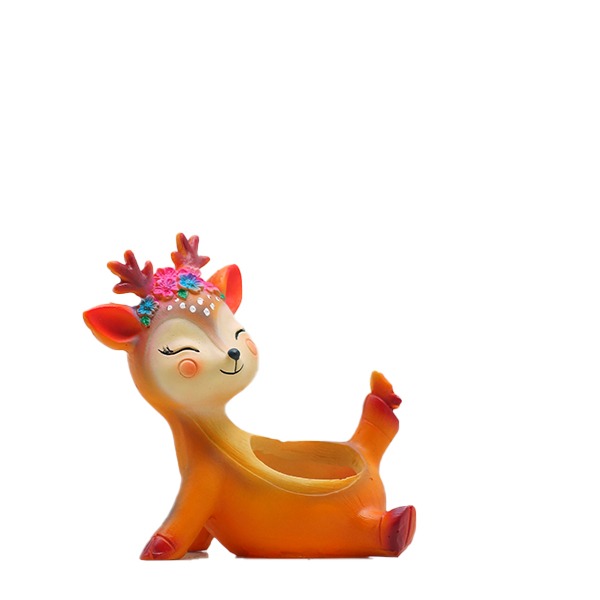 Indoor Cheerful Deer Resin Succulent Planter - Back Garden Nursery