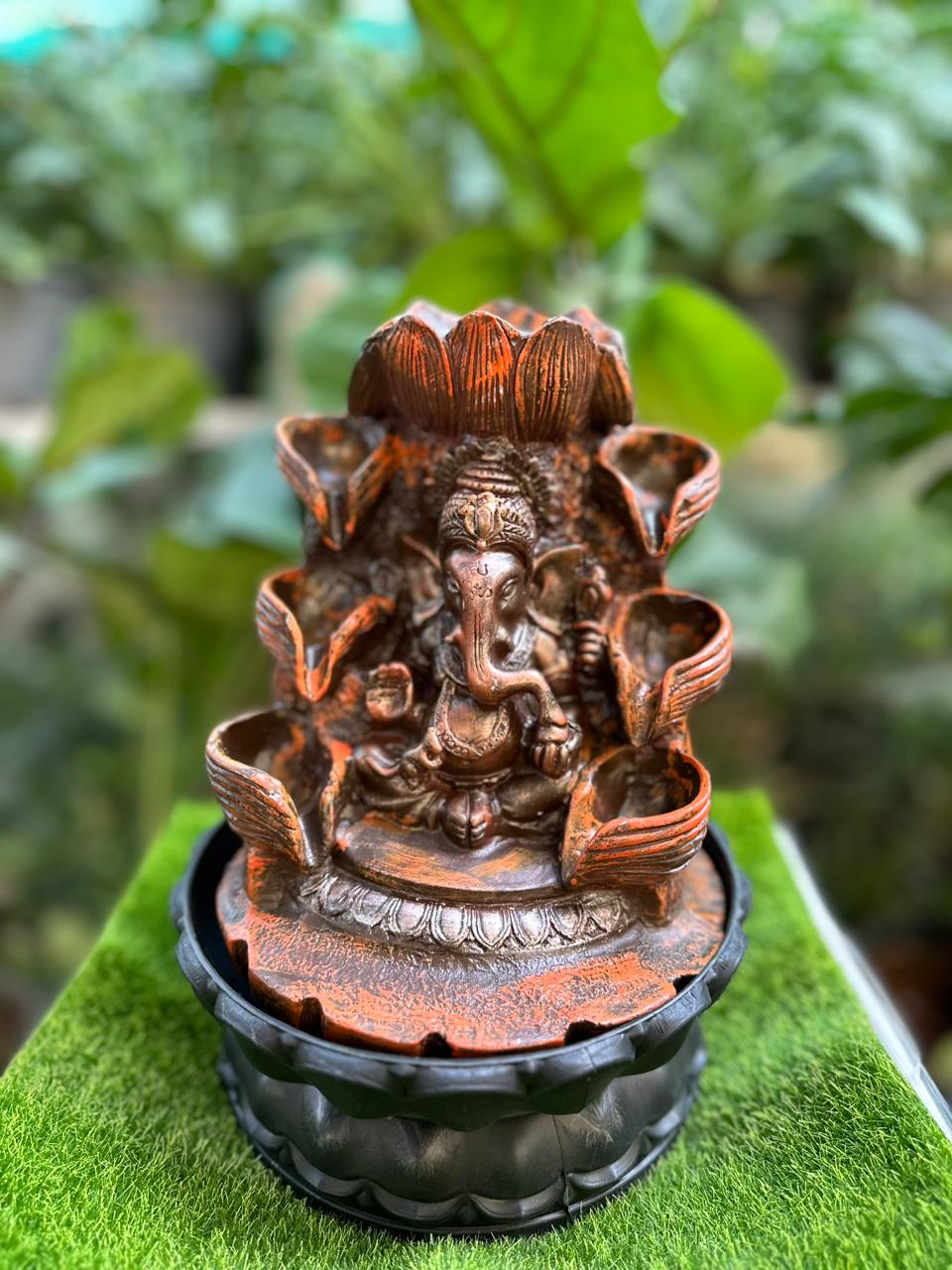 10" INCH GANESH JI Indoor And Outdoor Water Fountain- Tabletop For HOME & GARDEN DECOR