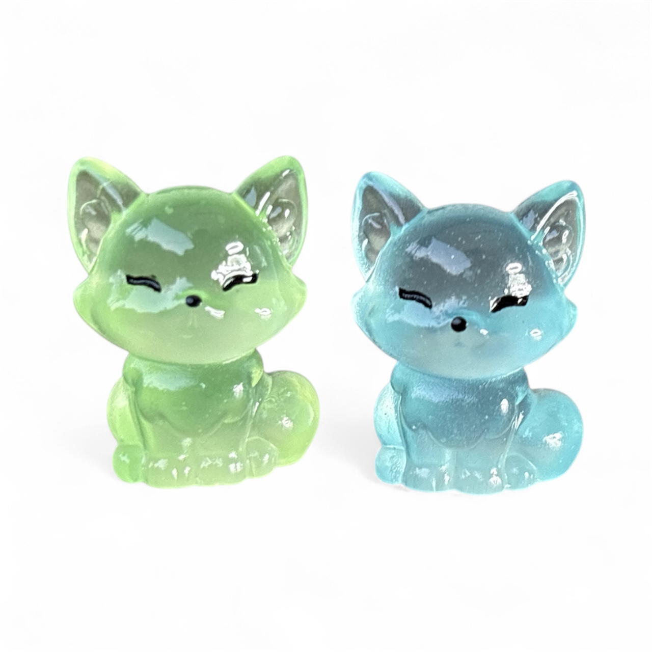 Mini Glow Kitten Resin Glow‑in‑the‑Dark - Colourful Glow In Dark- Back Garden Nursery
