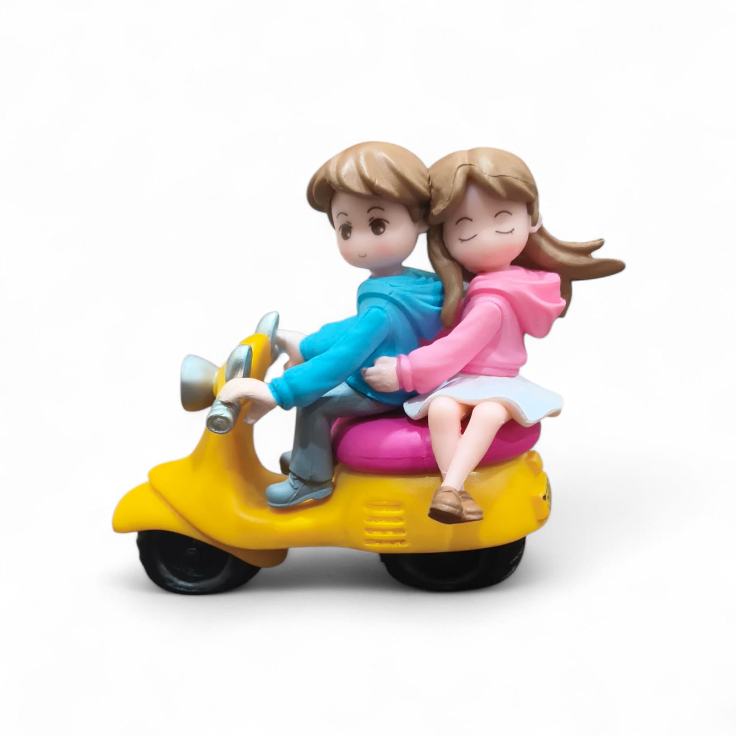 Cute Couple on Scooter Miniature for Decoration - Couple Miniature - Back Garden Nursery