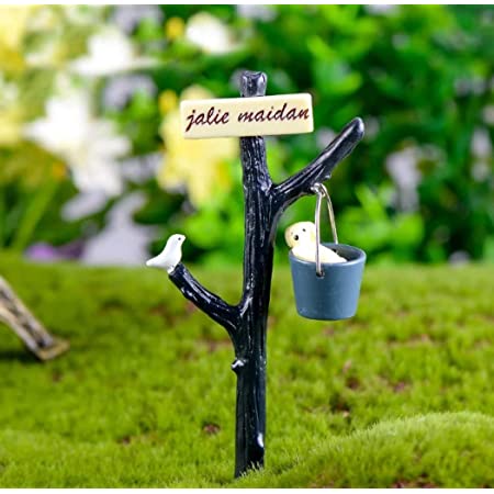 Iron Barrel Road Sign Miniature Garden Ornament - Back Garden Nursery