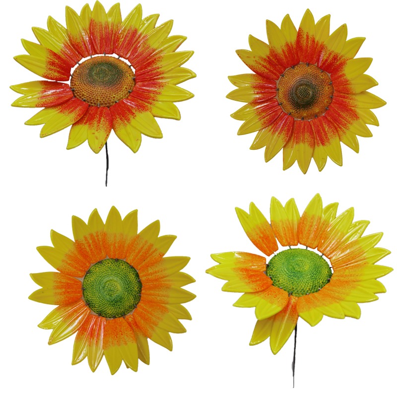 Sunflower Garden Stake - Set of 4 - Back Garden Nursery