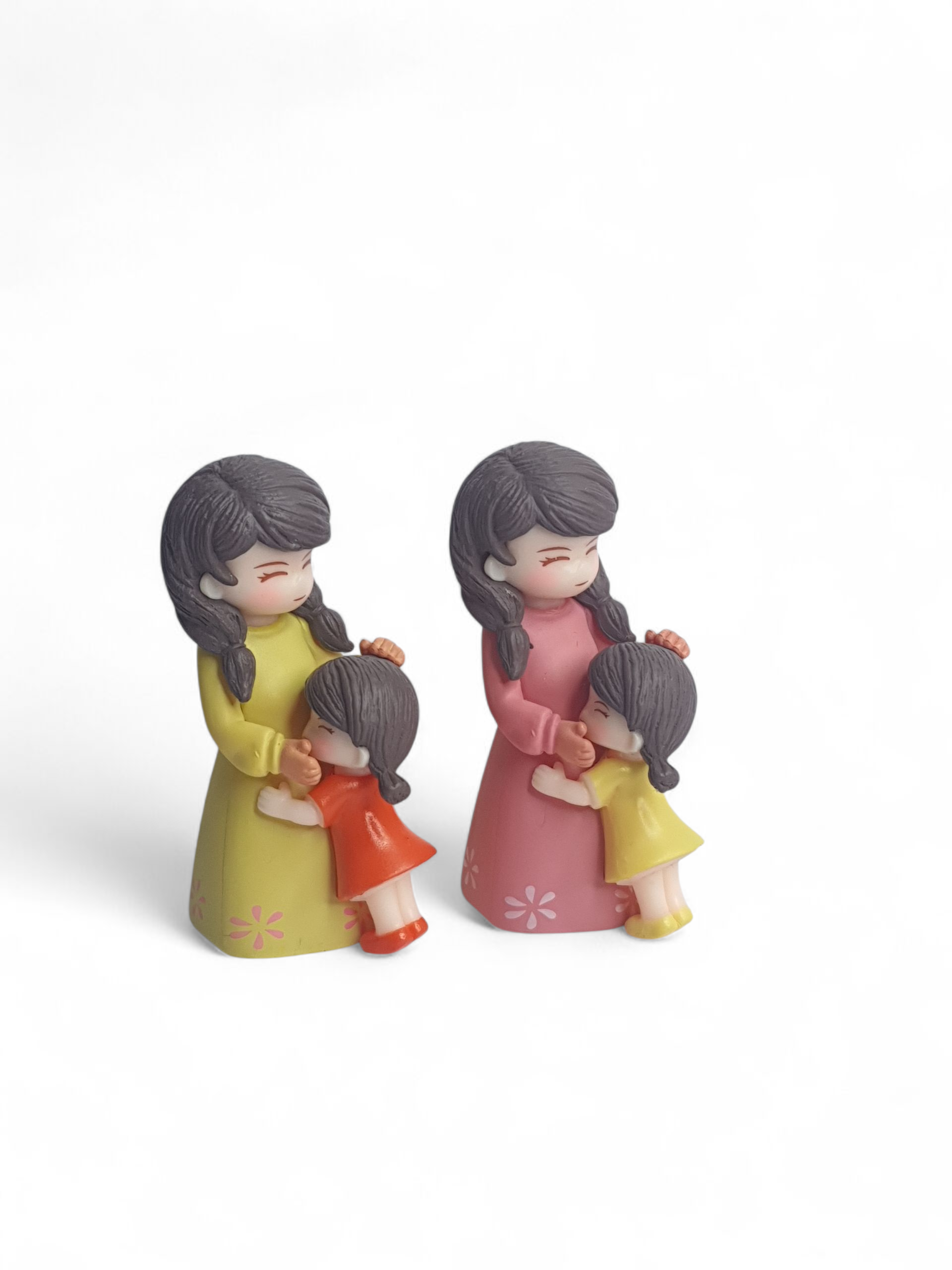 Mother & Daughter Love Miniature Figurine Set –  Decorative Showpiece (1 Set) - Back Garden Nursery