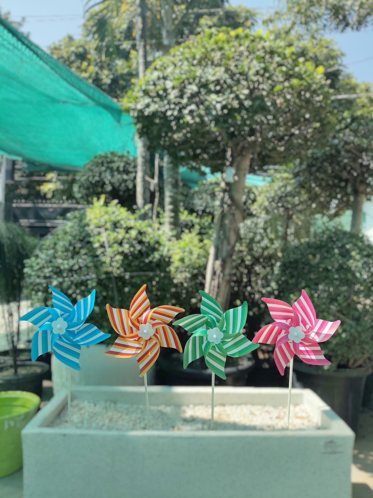 (R) Striped Windmill Wind Spinner/ Home/ Garden Windmill/ Back Garden Nursery