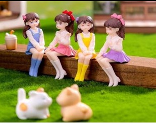 Girl Miniature Decorative Figurine - Back Garden Nursery