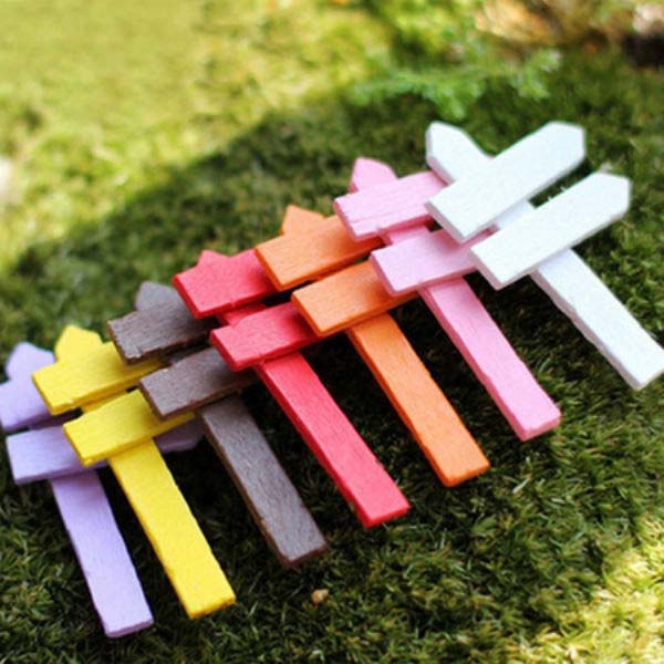 Wooden Post Mini Craft Garden Ornament set of 10 - Back Garden Nursery