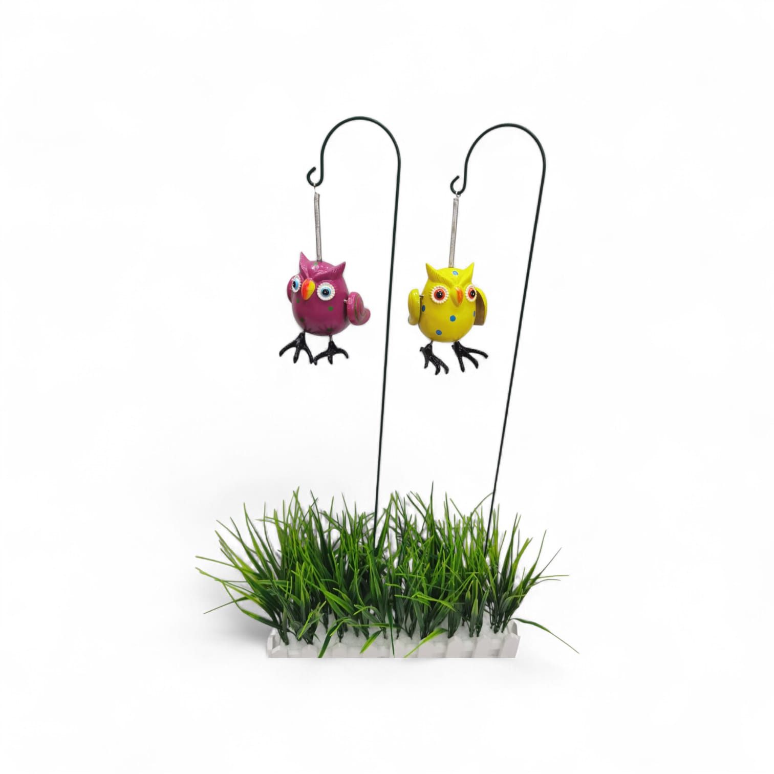 Set of 2 Hanging Owl Stake - Garden Decor- Back Garden Nursery