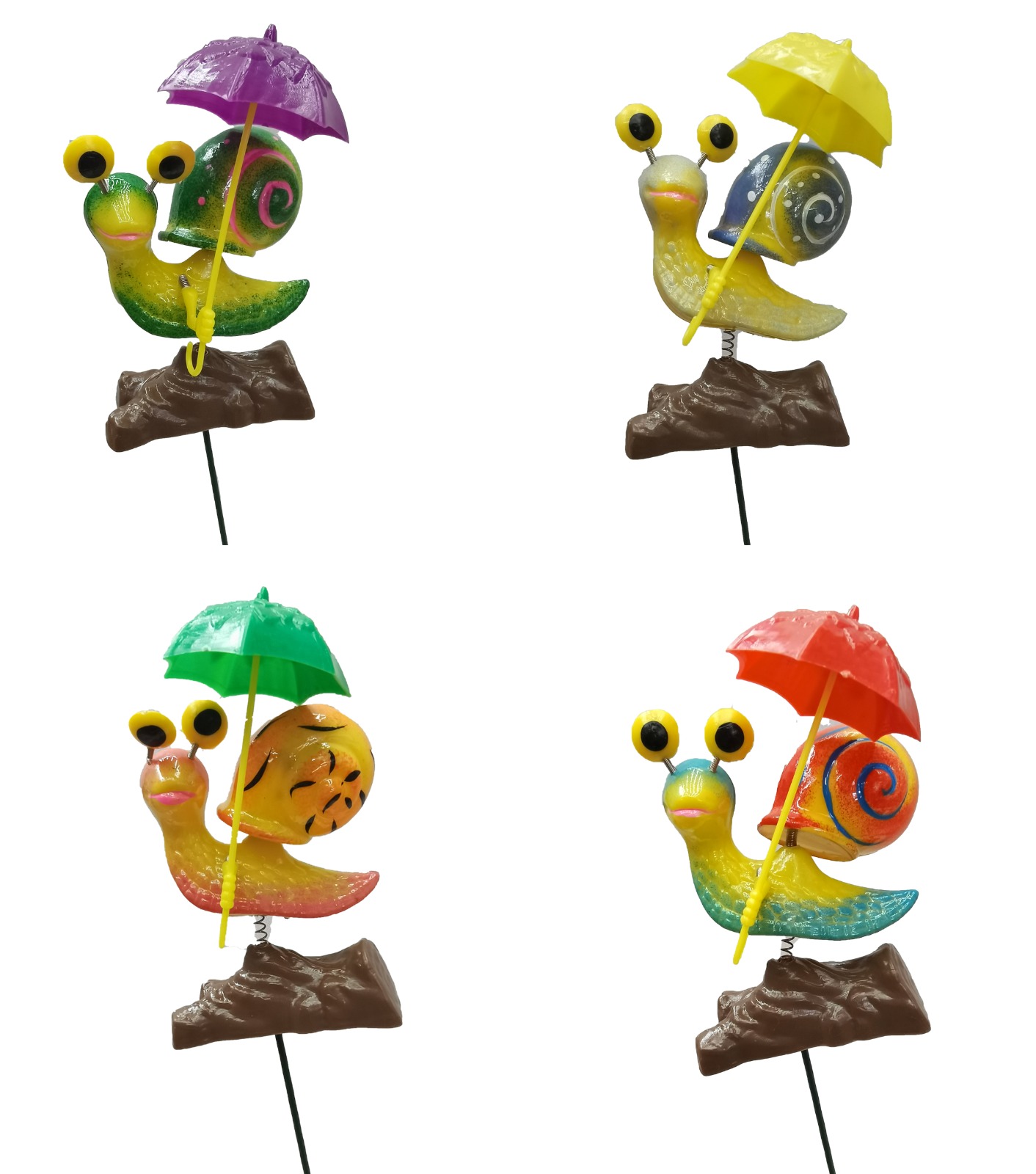 Umbrella Snail Garden Stake (Set of 4) - Back Garden Nursery
