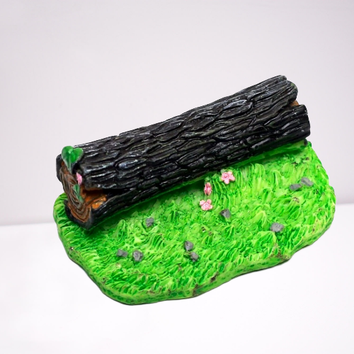 Wood Log Dollhouse Miniature - Back Garden Nursery