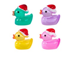 Mini Glow Christmas Duck Miniature - Back Garden Nursery