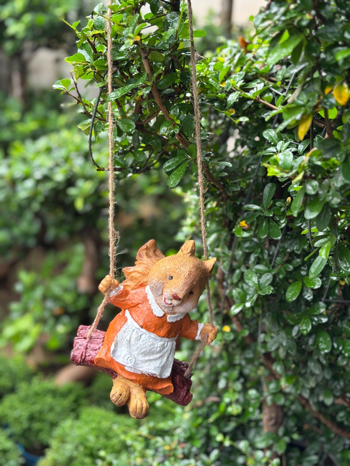 Hanging Squirrel  / Garden Decor Item / Back Garden Nursery