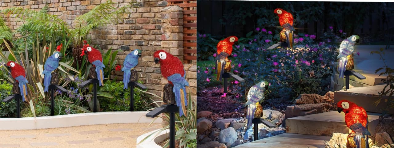 Solar LED Parrot Garden Light - Back Garden Nursery
