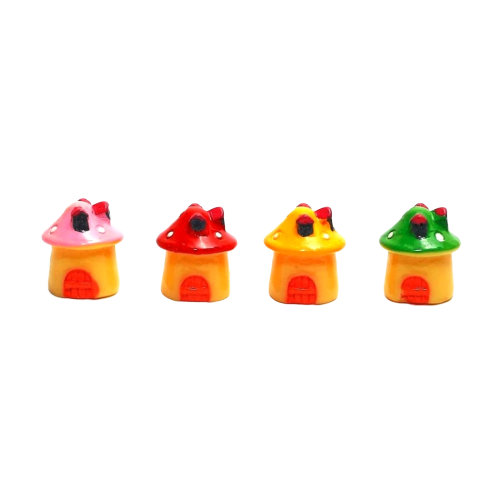 Mushroom House Small Toy Set of 4 - Back Garden Nursery