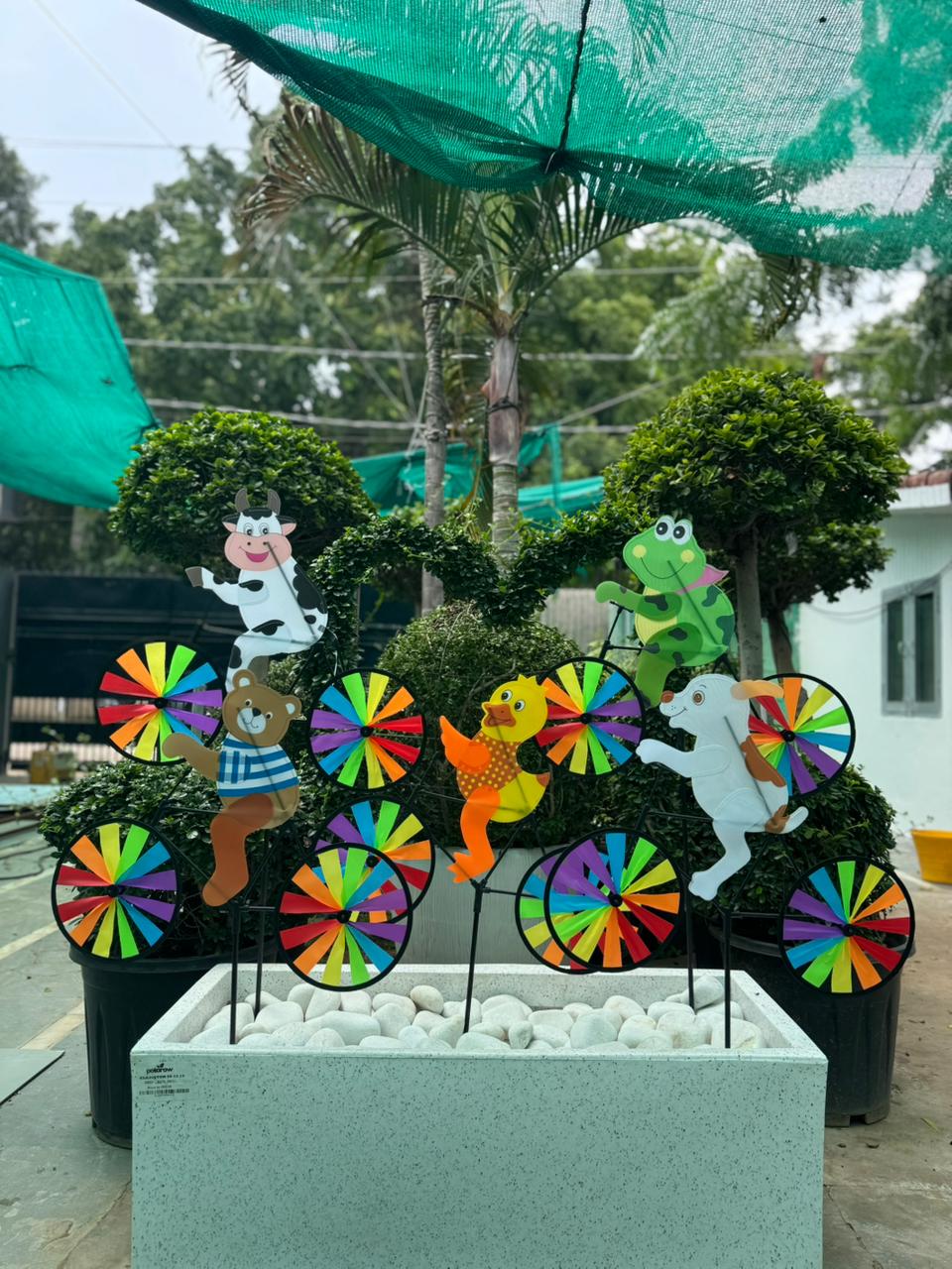 (A) Cute Animal Windmill  Garden Decor- Back Garden Nursery