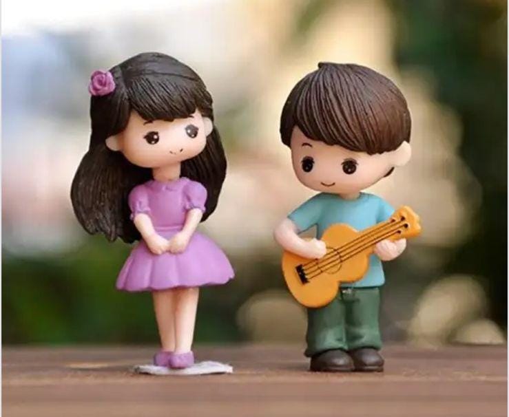 Couple with Guitar - Couple Miniature - Decor Item - Back Garden Nursery
