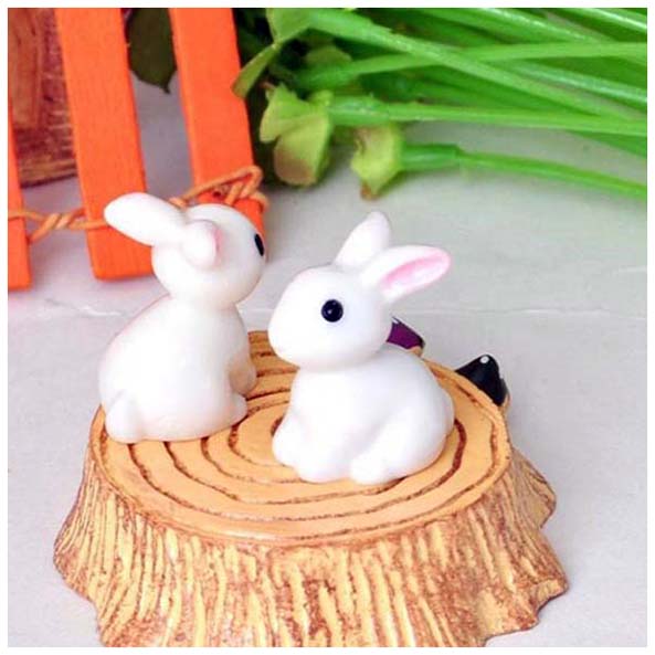 Rabbit Animal Miniature Garden Toy Set of 5 - Back Garden Nursery